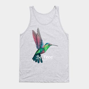 Be Free hummingbird design Tank Top